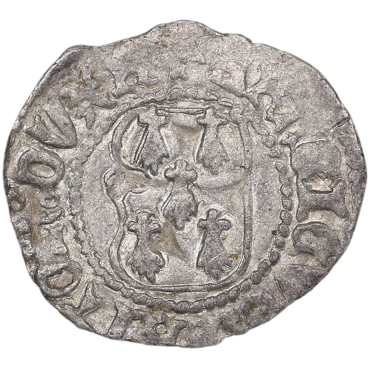 Duché de Bretagne François Ier et François II Demi blanc à la targe Billon 0.94 gr
