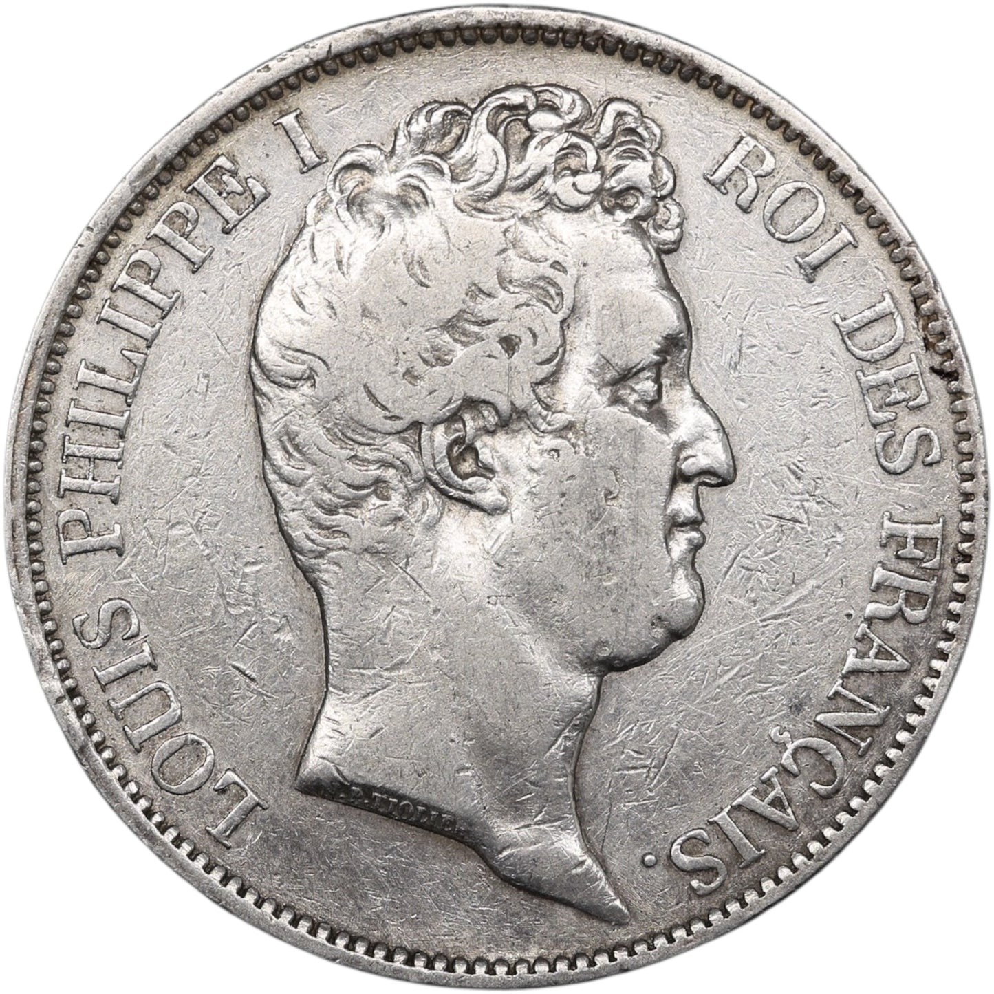 Louis-Philippe (1830-1848) 5 Francs Argent 1830 A Paris Tiolier Tranche en relief 24.57 gr
