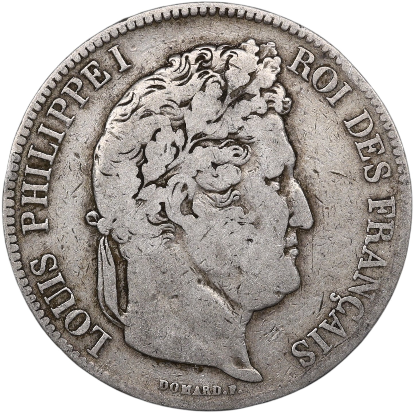 Louis-Philippe (1830-1848) 5 Francs Argent 1833 BB Strasbourg Domard 2ème type 24.49 gr