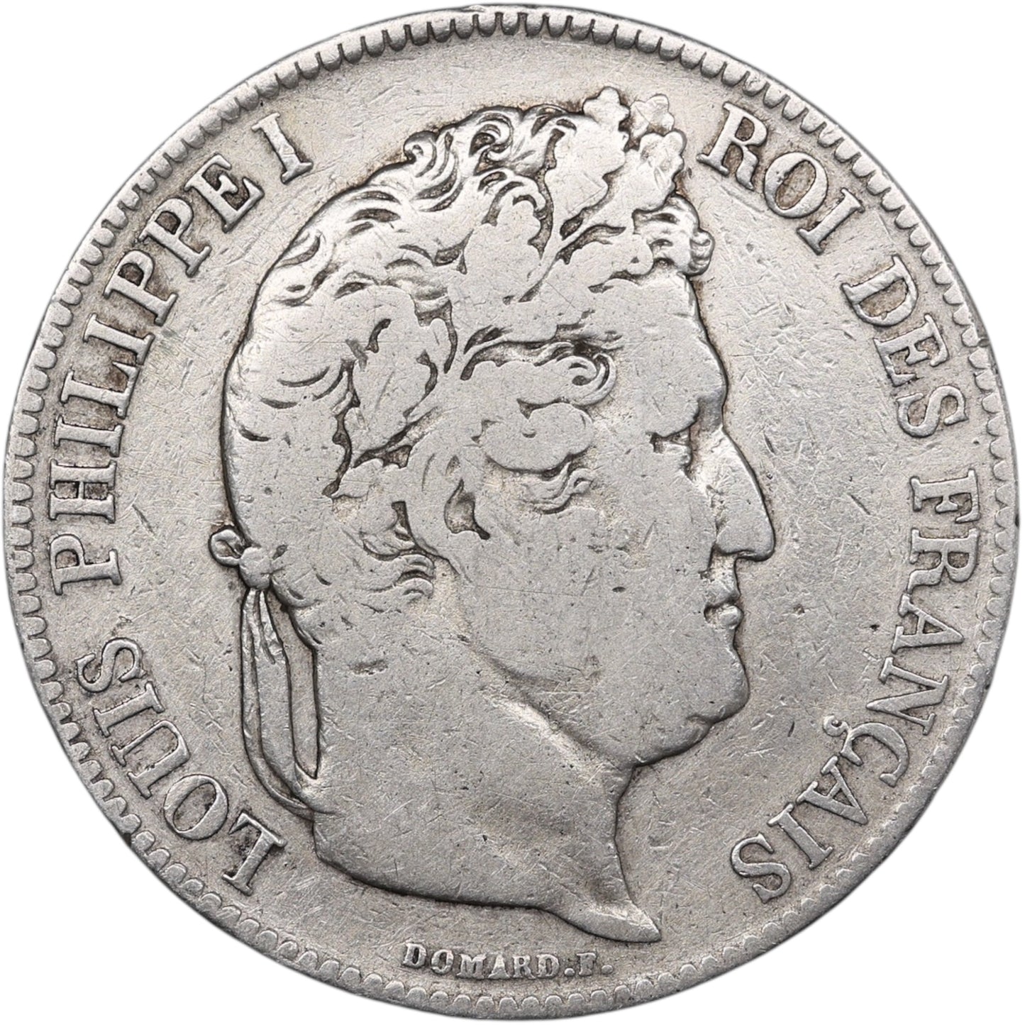 Louis-Philippe (1830-1848) 5 Francs Argent 1833 W Lille Domard 2ème type 24.26 gr