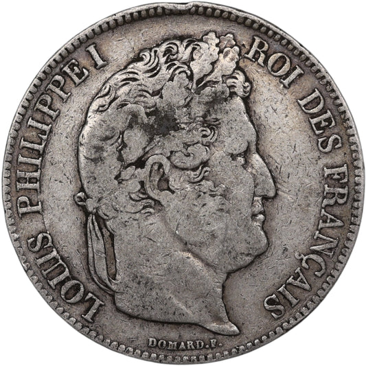 Louis-Philippe Ier (1830-1848) 5 Francs Argent 1834 H La Rochelle Domard 2ème type 24.89 gr