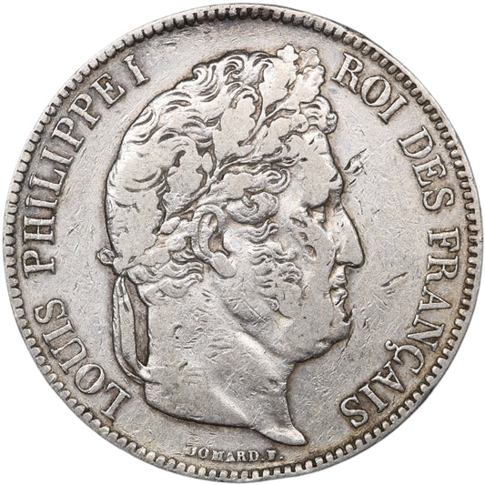 Louis-Philippe Ier (1830-1848) 5 Francs Argent 1835 A Paris Domard 2ème type 24.87 gr