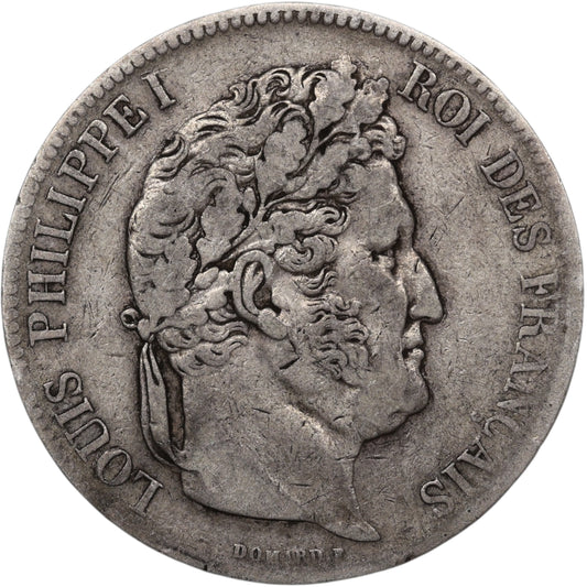 Louis-Philippe Ier (1830-1848) 5 Francs Argent 1835 A Paris Domard 2ème type 24.86 gr