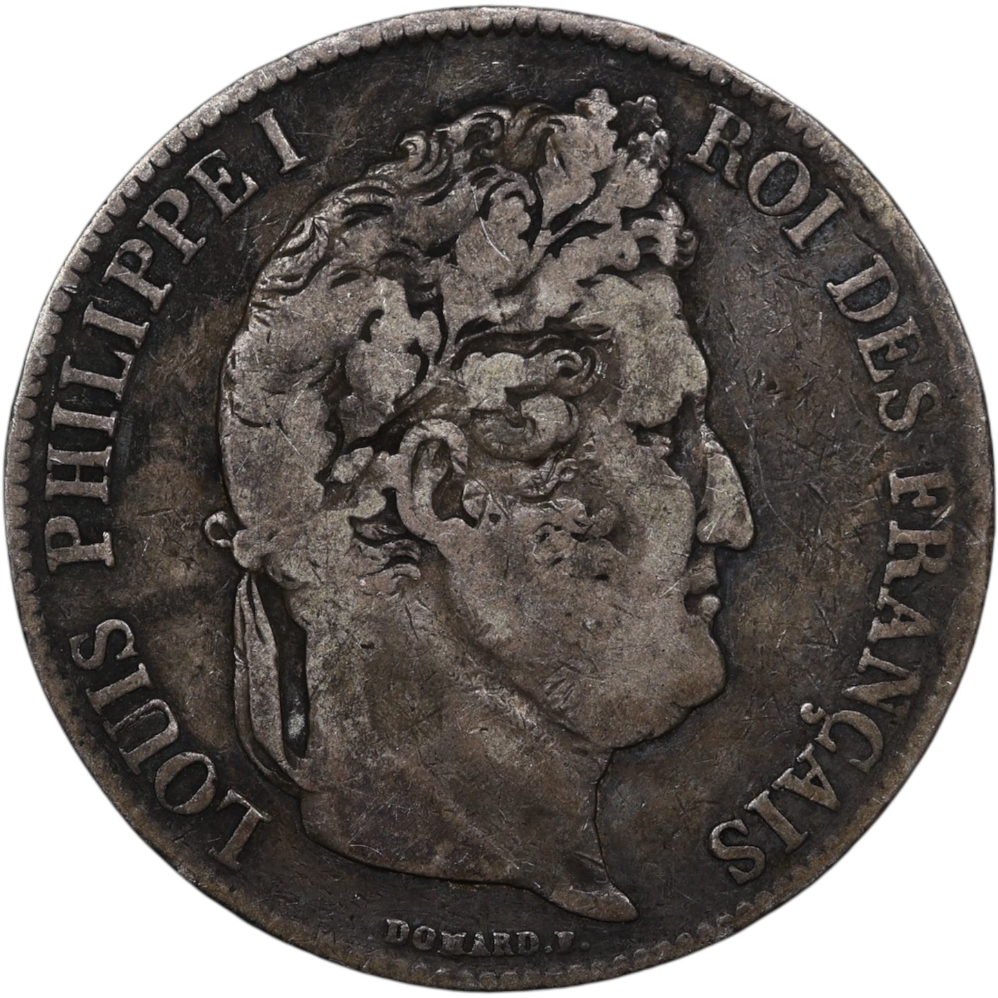Louis-Philippe (1830-1848) 5 Francs Argent 1836 B Rouen Domard 2ème type 24.42 gr