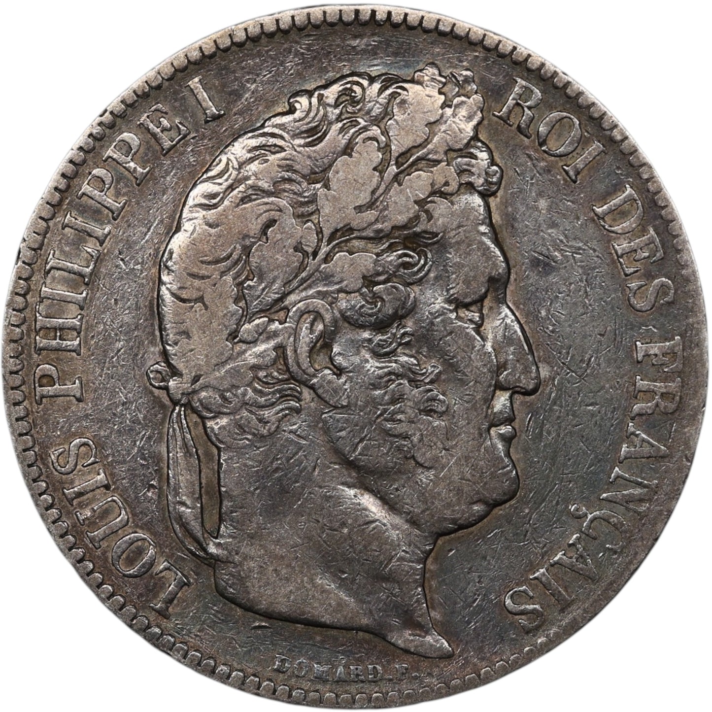 Louis-Philippe (1830-1848) 5 Francs Argent 1836 BB Strasbourg Domard 2ème type 24.83 gr