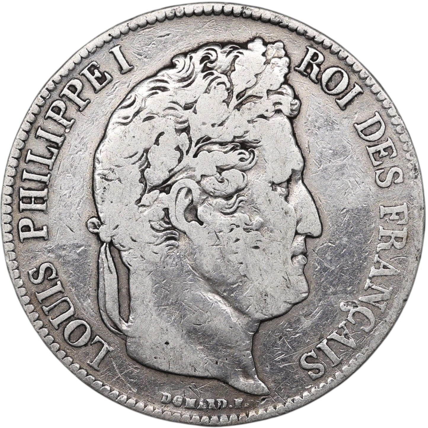 Louis-Philippe (1830-1848) 5 Francs Argent 1837 B Rouen Domard 2ème type 24.51 gr