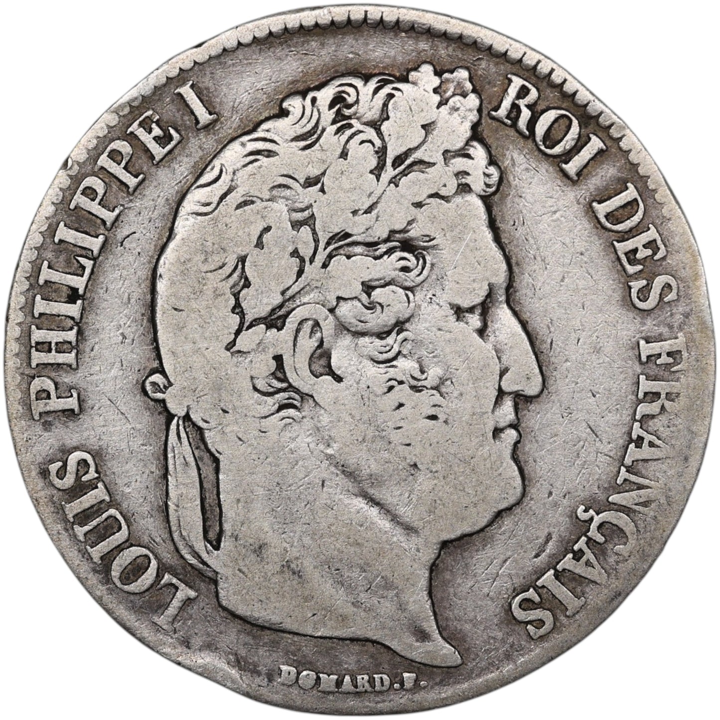 Louis-Philippe (1830-1848) 5 Francs Argent 1837 W Lille Domard 2ème type 24.63 gr