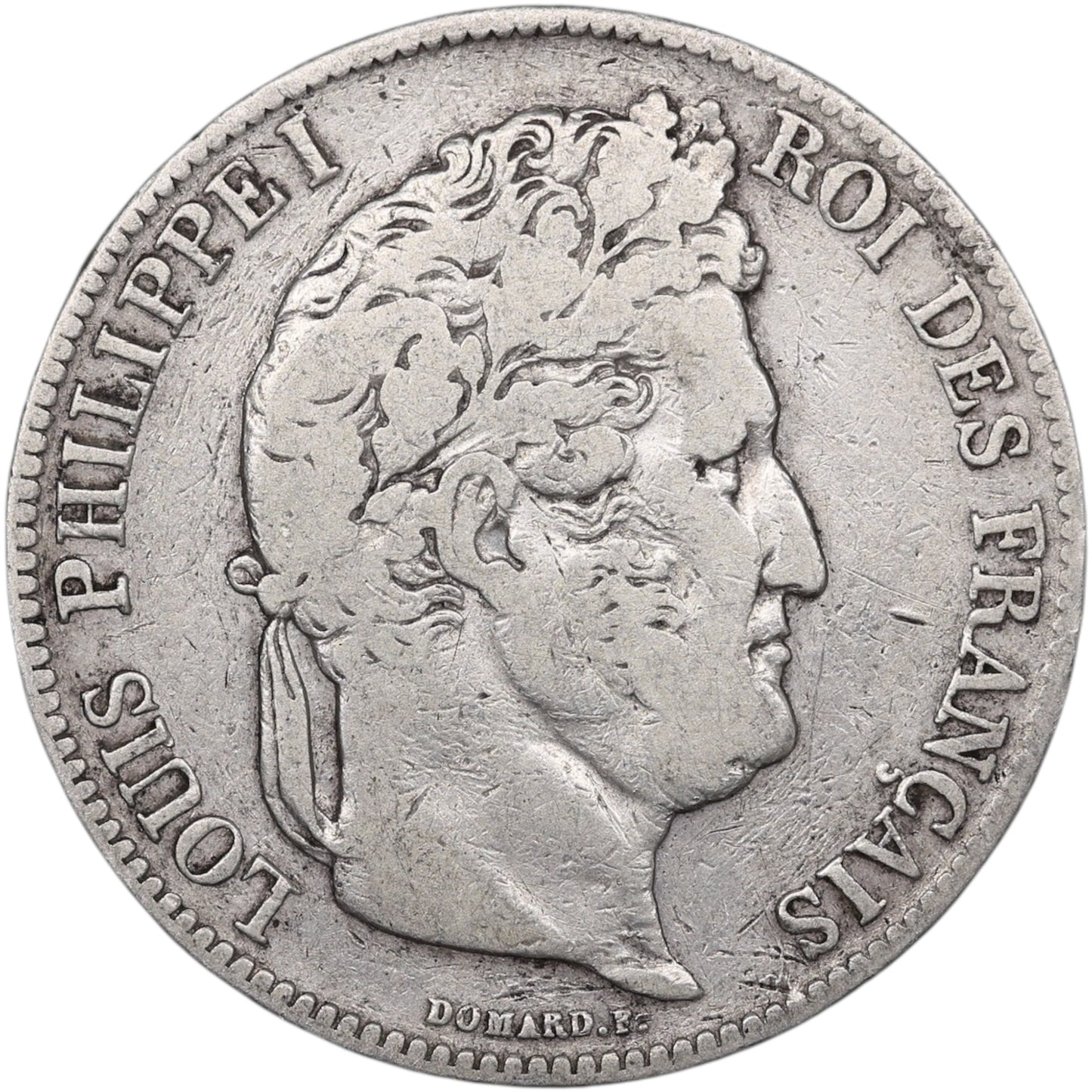 Louis-Philippe (1830-1848) 5 Francs Argent 1837 W Lille Domard 2ème type 24.63 gr
