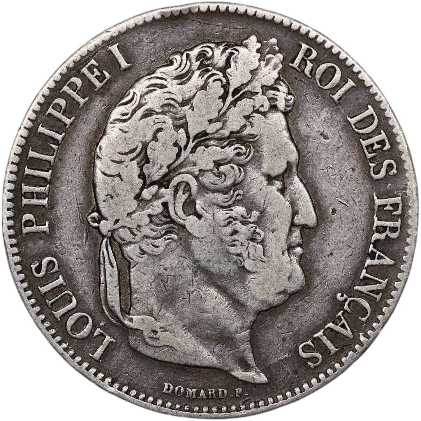 Louis-Philippe (1830-1848) 5 Francs Argent 1839 W Lille Domard 2ème type 24.82 gr