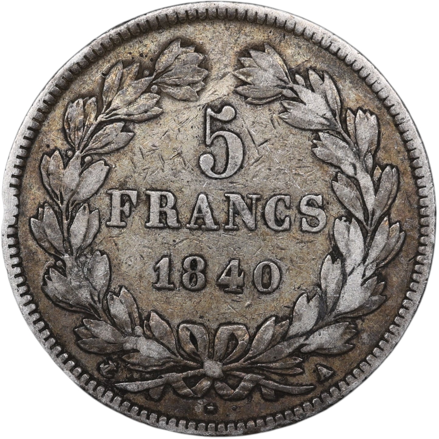 Louis-Philippe (1830-1848) 5 Francs Argent 1840 A Paris Domard 2ème type 24.72 gr