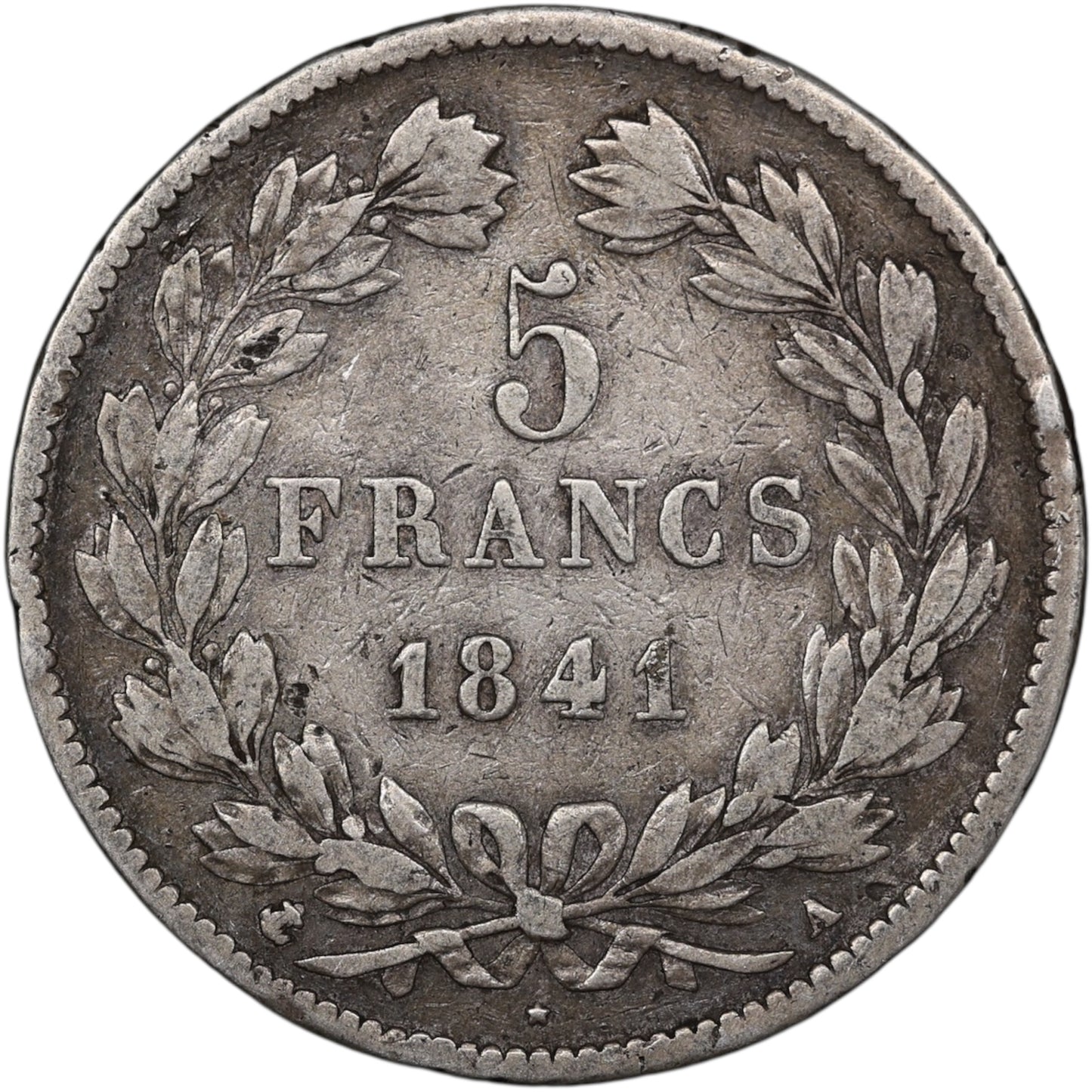 Louis-Philippe (1830-1848) 5 Francs Argent 1841 A Paris Domard 2ème type 24.68 gr