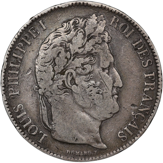 Louis-Philippe Ier (1830-1848) 5 Francs Argent 1841 A Paris Domard 2ème type 24.68 gr