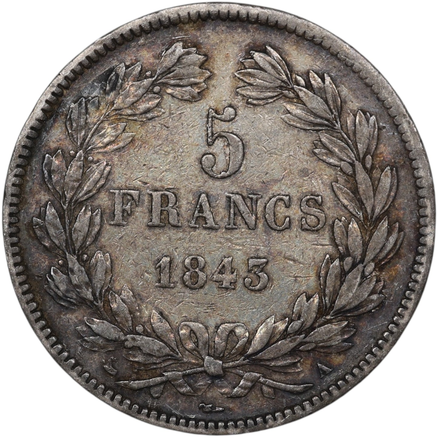 Louis-Philippe (1830-1848) 5 Francs Argent 1843 A Paris Domard 2ème type 24.89 gr