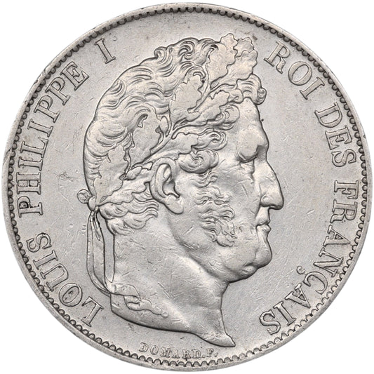 Louis-Philippe Ier (1830-1848) 5 Francs Argent 1847 BB Strasbourg Domard 3ème type 24.89 gr