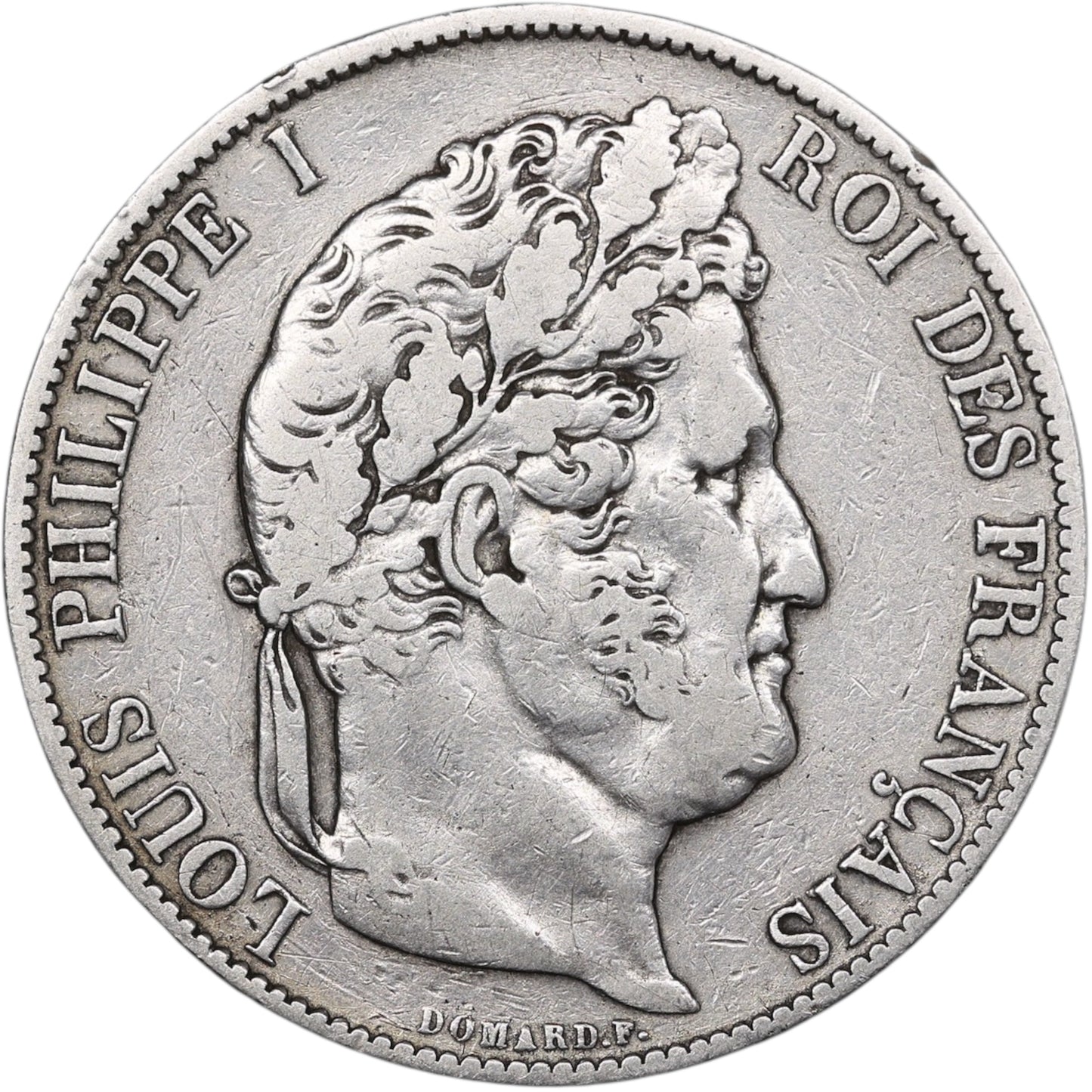 Louis-Philippe (1830-1848) 5 Francs Argent 1848 A Paris Domard 3ème type 24.58 gr