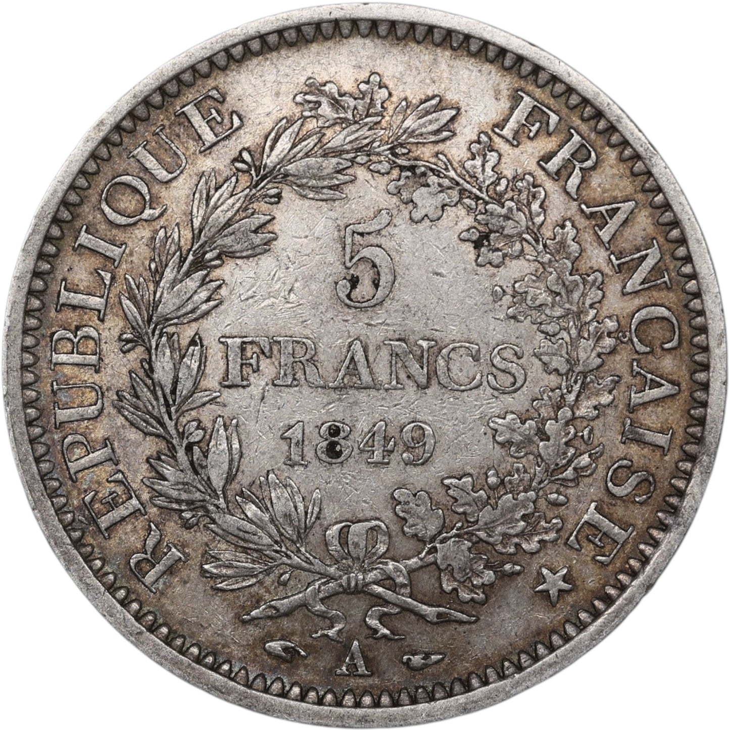 Seconde République (1848-1852) 5 Francs Argent 1849 A Paris Hercule 24.94 gr