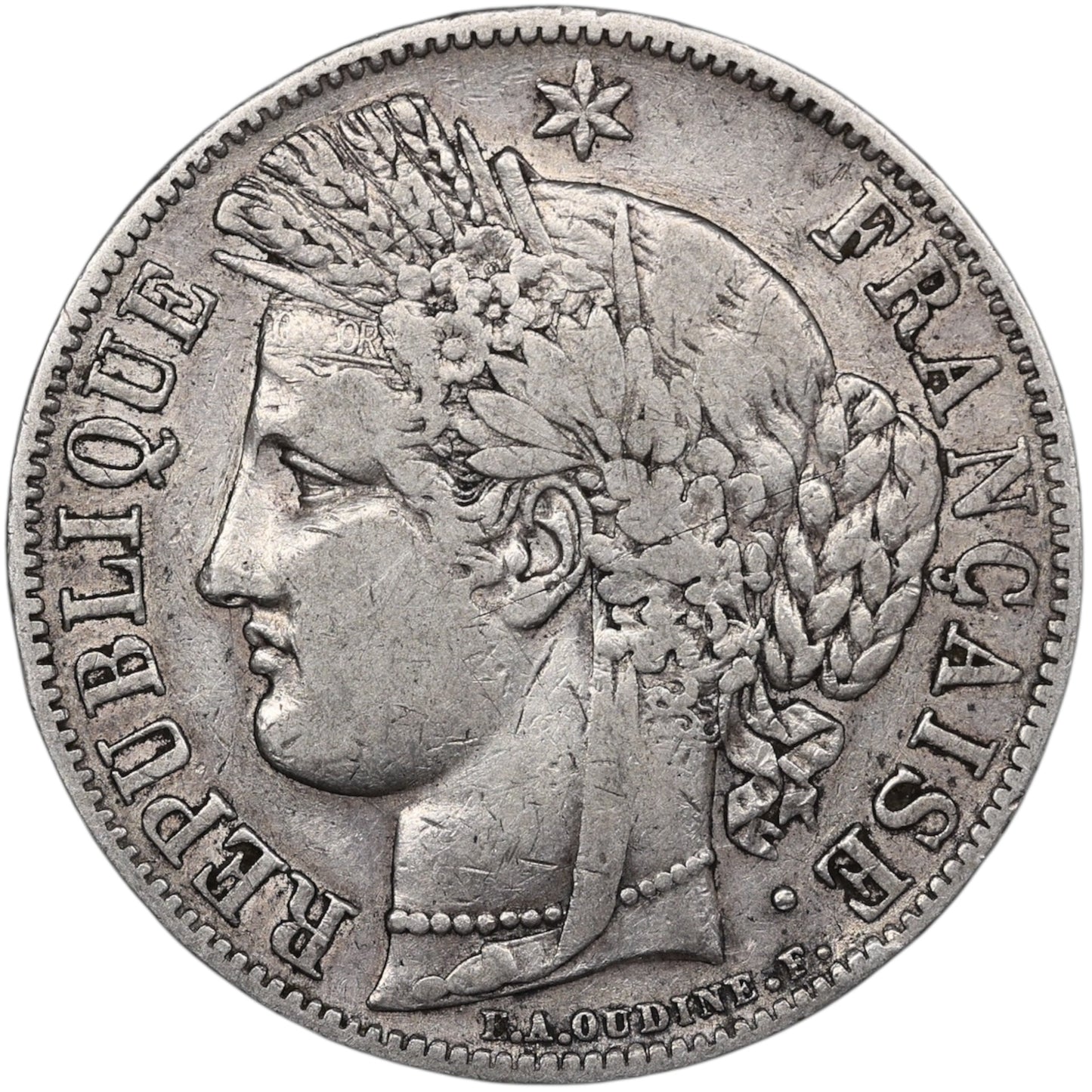 Seconde République (1848-1852) 5 Francs Argent 1849 A Paris Cérès 24.67 gr