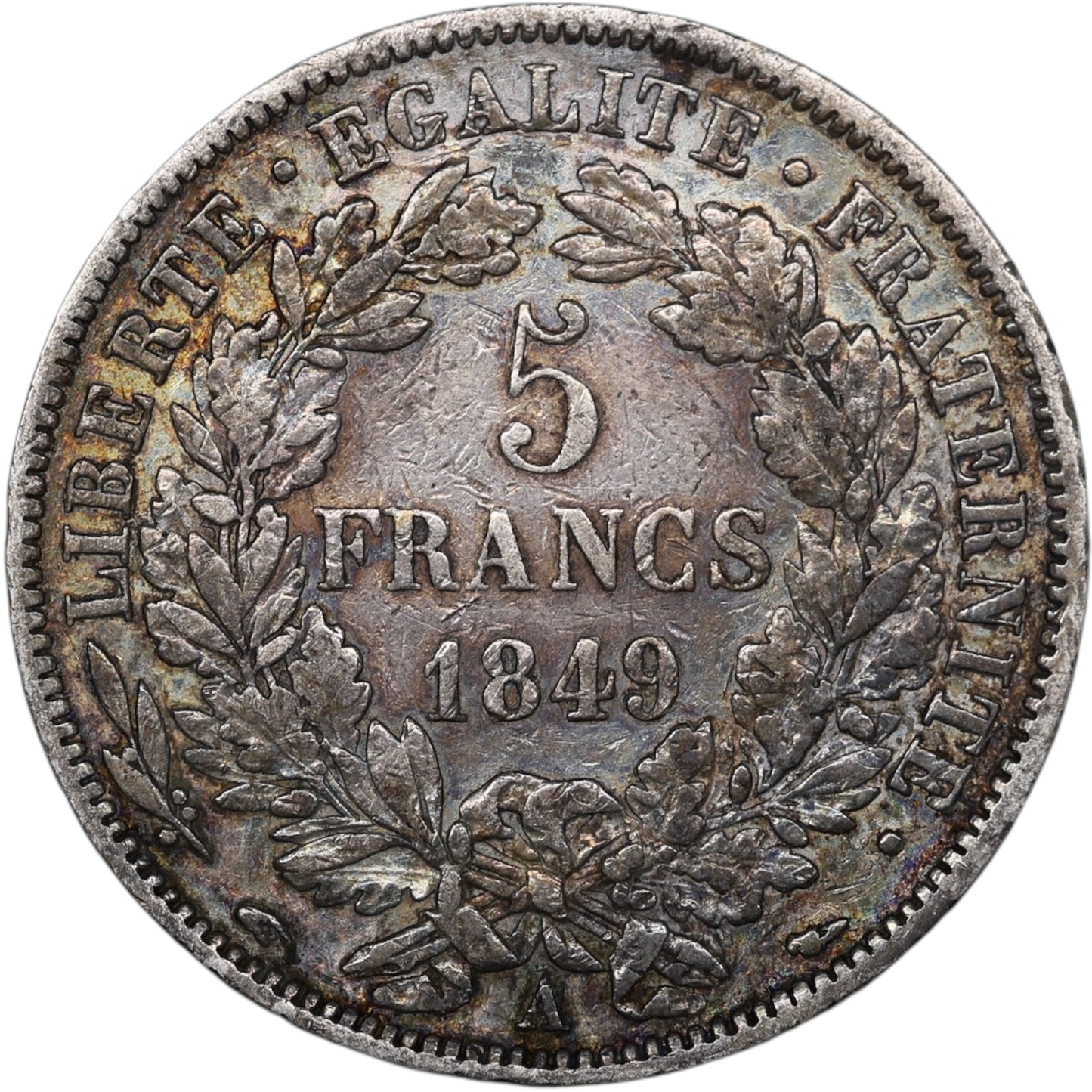 Seconde République (1848-1852) 5 Francs Argent 1849 A Paris Cérès 24.50 gr