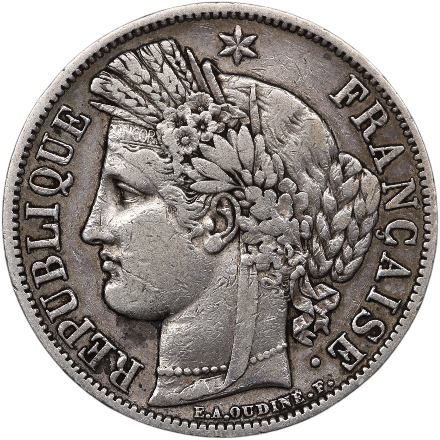 Seconde République (1848-1852) 5 Francs Argent 1849 A Paris Cérès 24.66 gr