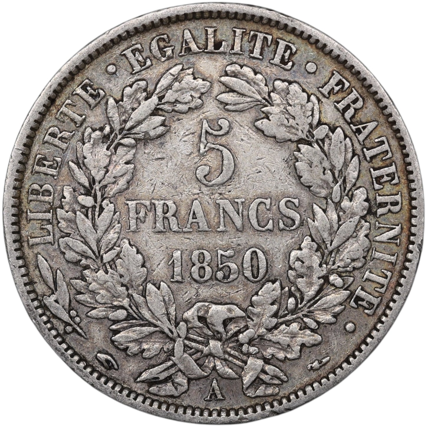 Seconde République (1848-1852) 5 Francs Argent 1850 A Paris Cérès 24.68 gr