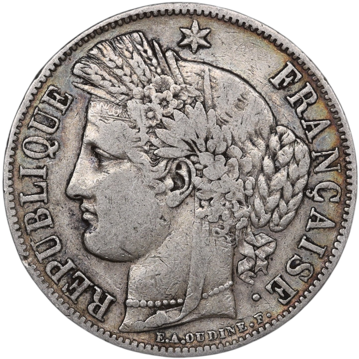 Seconde République (1848-1852) 5 Francs Argent 1850 A Paris Cérès 24.68 gr