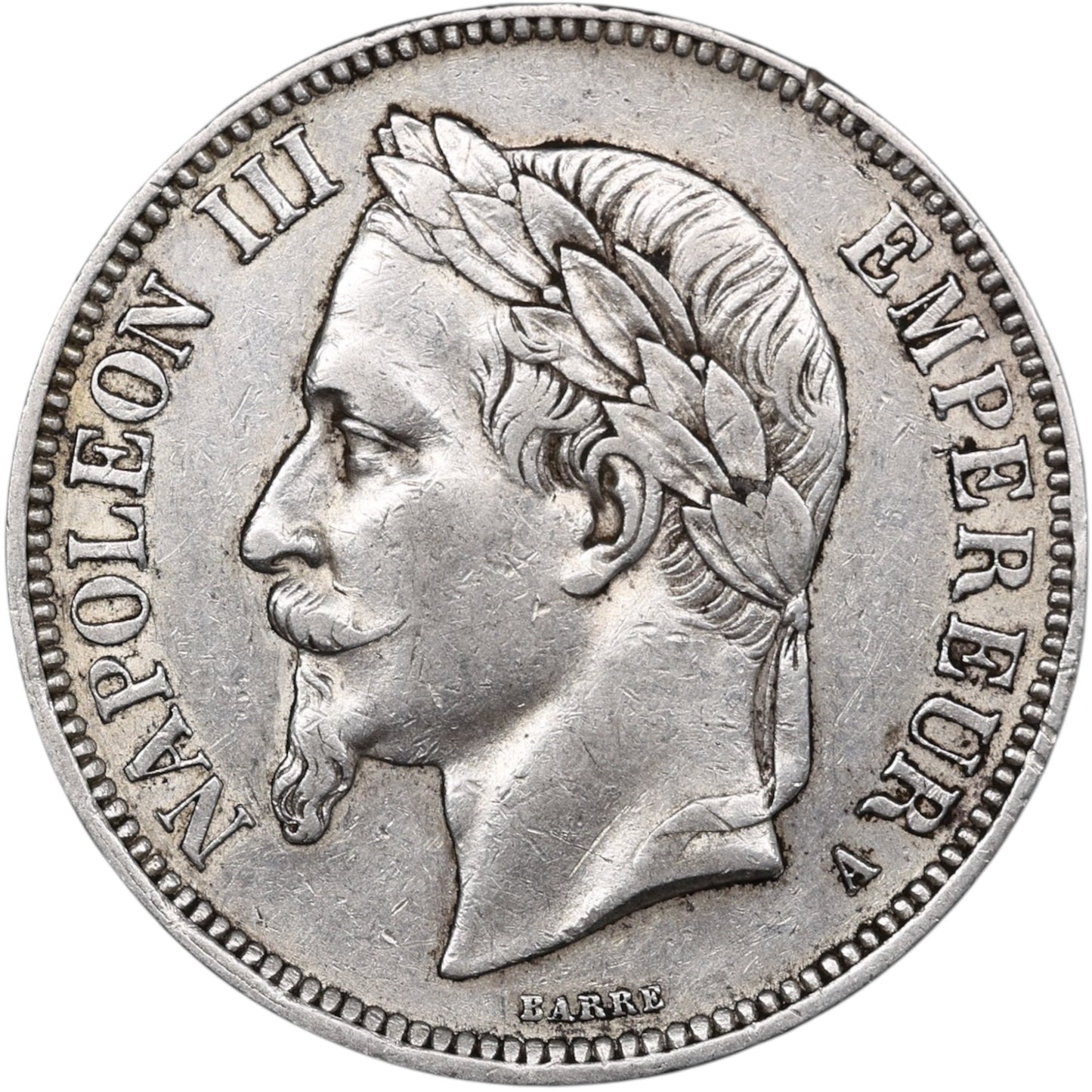 Napoléon III (1852-1870) 5 Francs Argent 1867 A Paris 24.96 gr