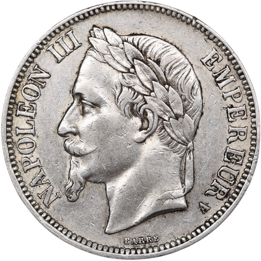 Napoléon III (1852-1870) 5 Francs Argent 1867 A Paris 24.96 gr