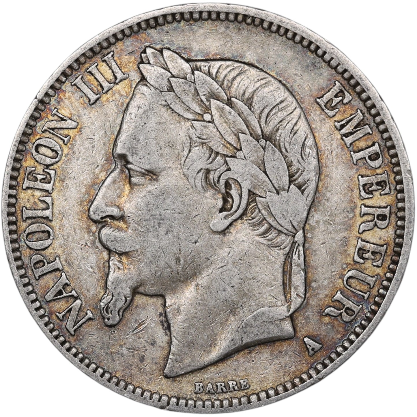 Napoléon III (1852-1870) 5 Francs Argent 1868 A Paris 24.86 gr