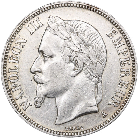 Napoléon III (1852-1870) 5 Francs Argent 1869 A Paris 25.00 gr