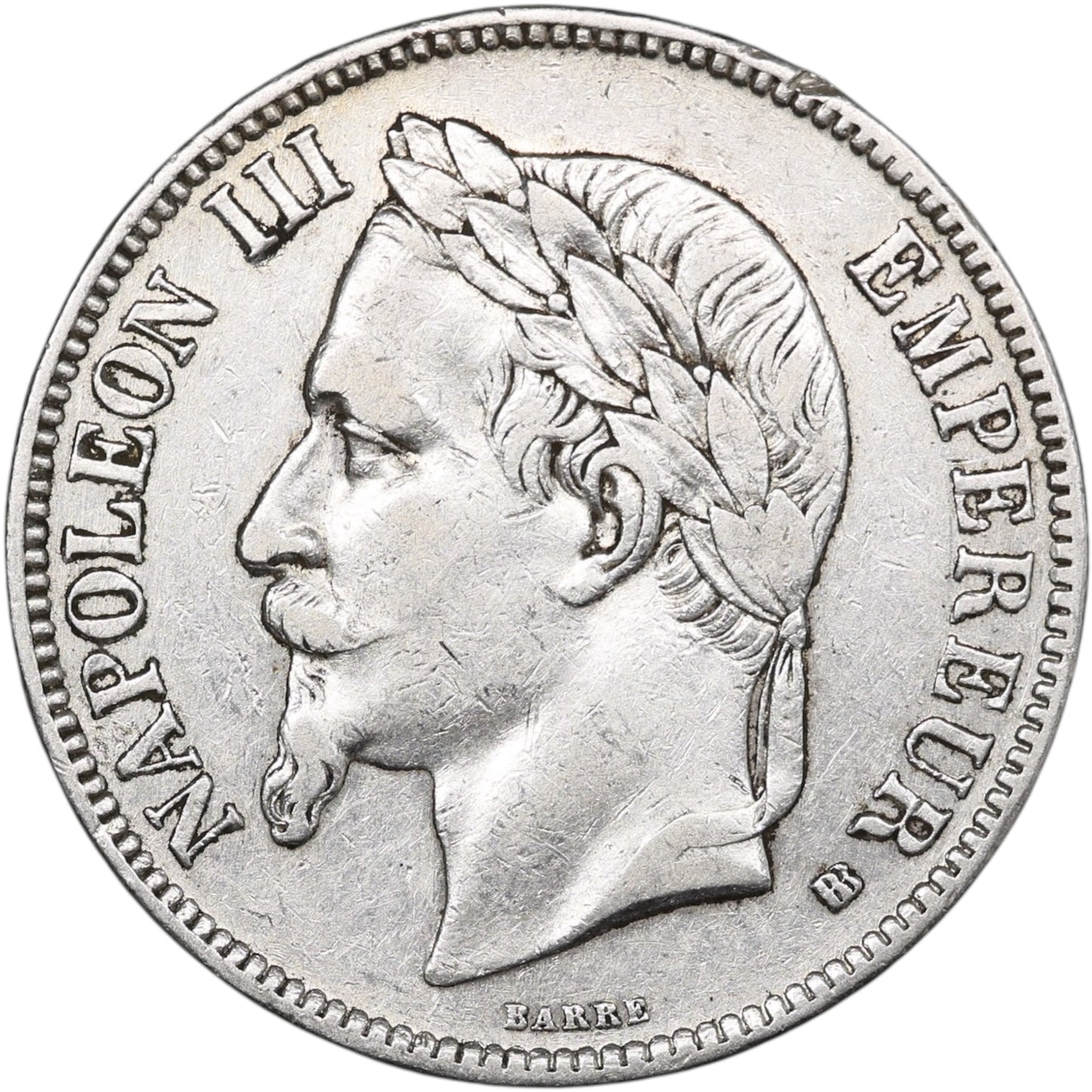 Napoléon III (1852-1870) 5 Francs Argent 1869 BB Strasbourg 24.94 gr