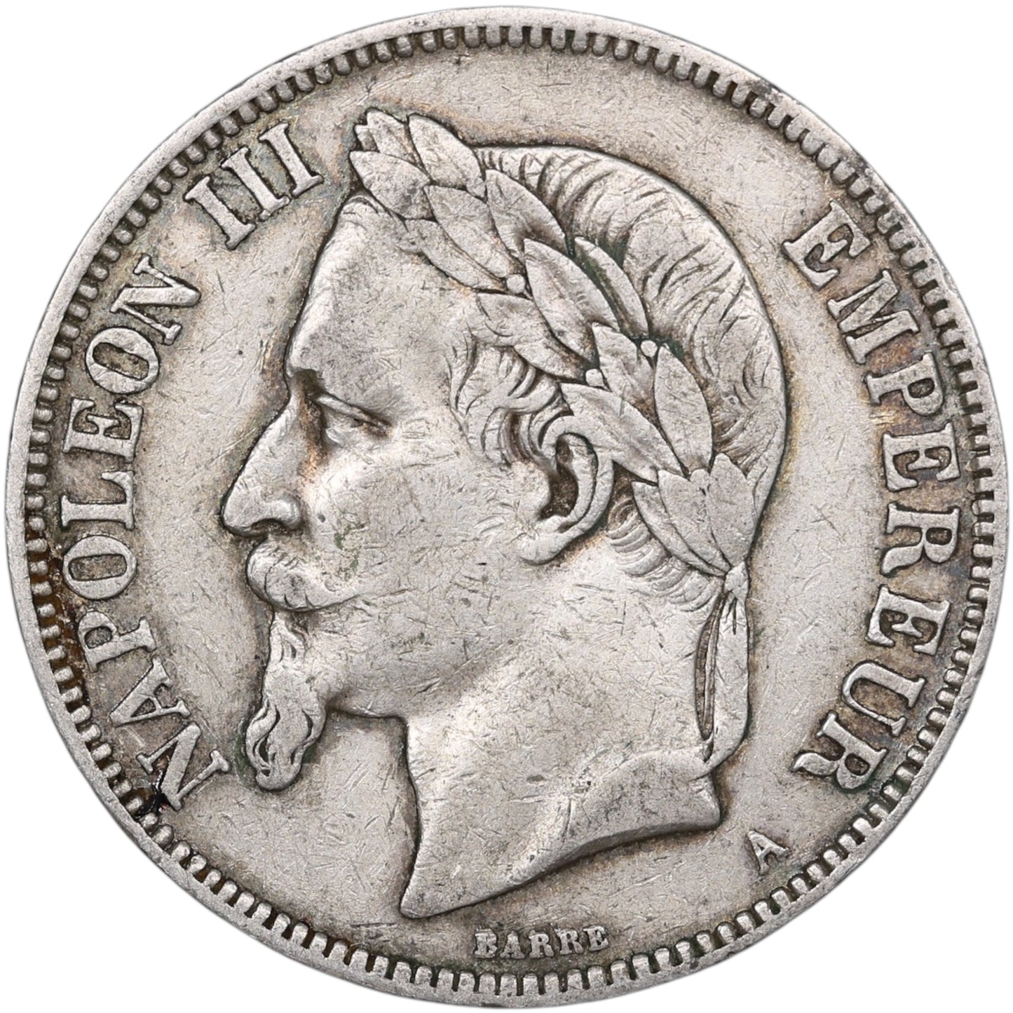 Napoléon III (1852-1870) 5 Francs Argent 1870 A Paris 24.99 gr