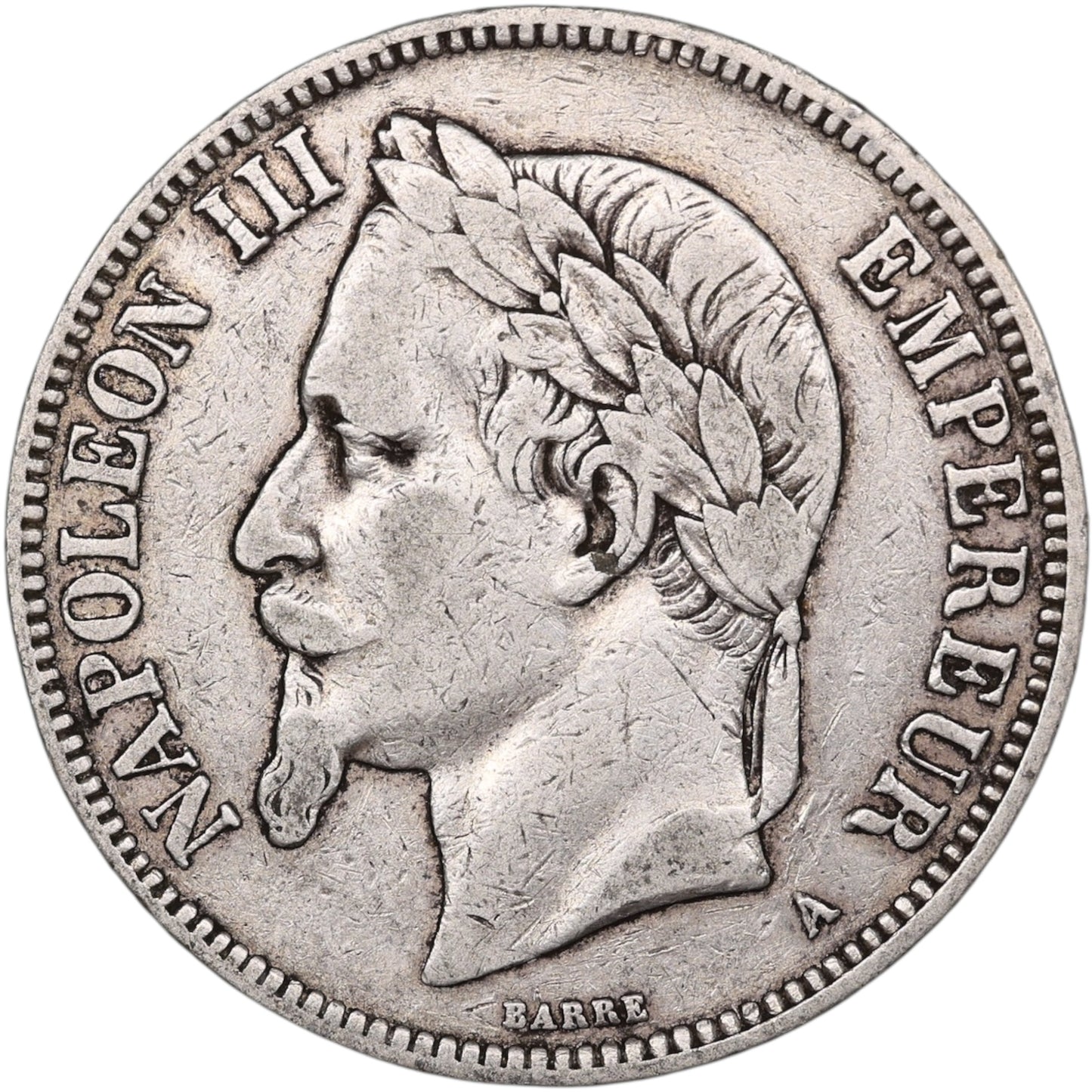 Napoléon III (1852-1870) 5 Francs Argent 1870 A Paris 24.72 gr
