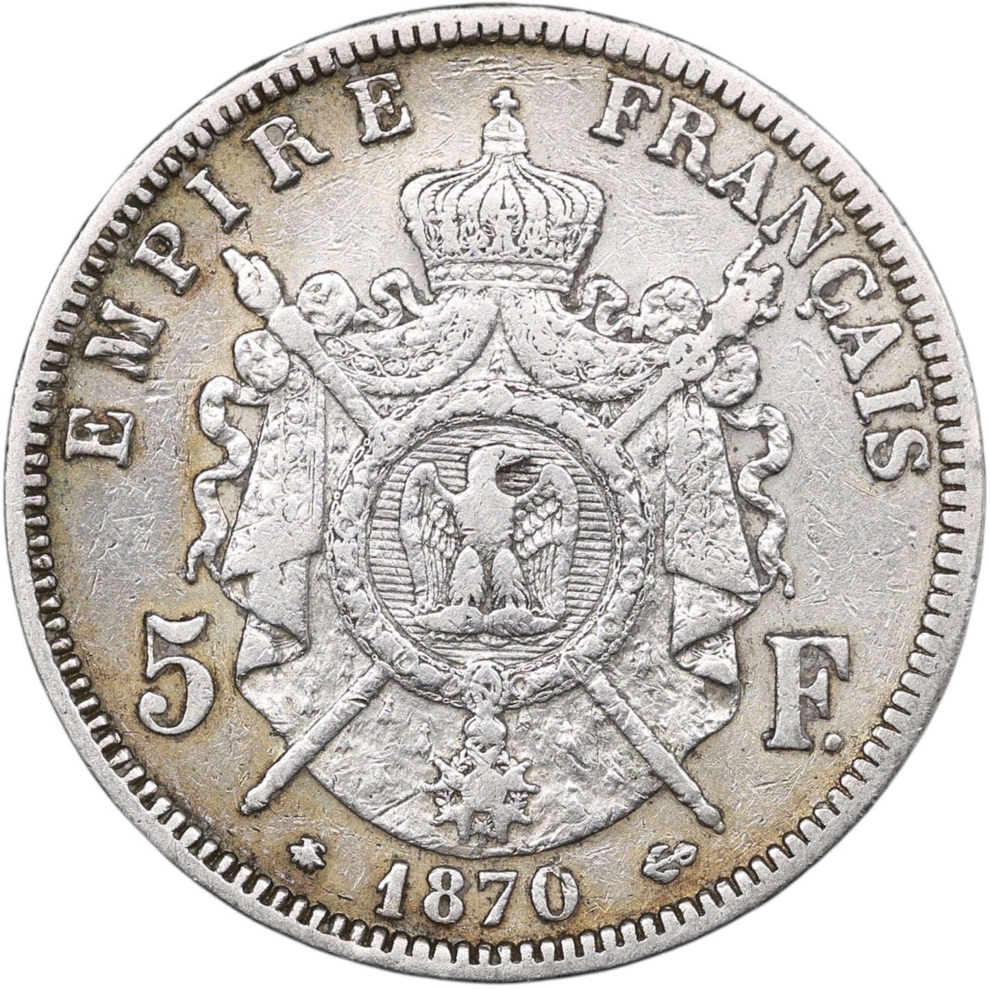 Napoléon III (1852-1870) 5 Francs Argent 1870 A Paris 24.71 gr