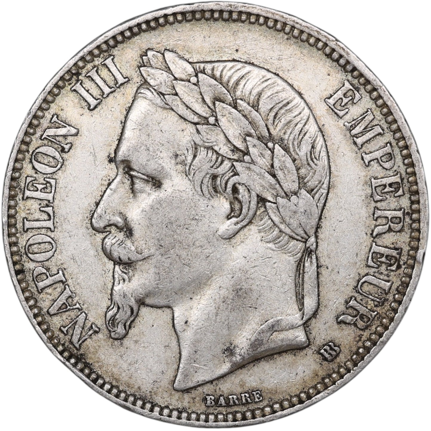 Napoléon III (1852-1870) 5 Francs Argent 1870 BB Strasbourg 24.92 gr