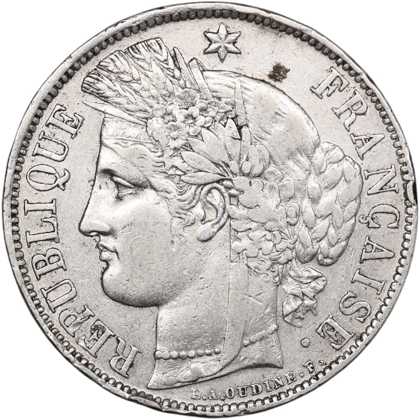 Troisième République (1871-1840) 5 Francs Argent 1870 A Paris Cérès avec légende 24.82 gr