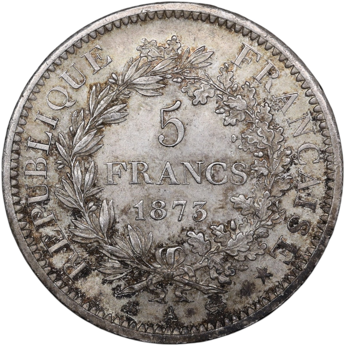 Troisième République (1871-1840) 5 Francs Argent 1873 A Paris Hercule 25.08 gr