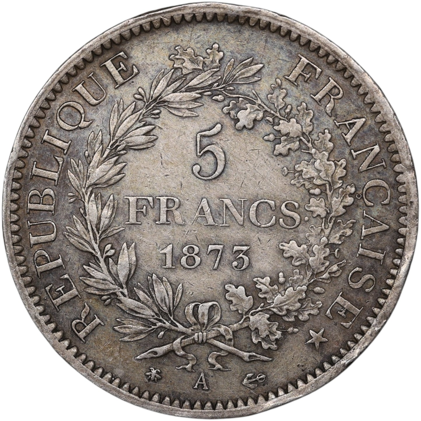 Troisième République (1871-1840) 5 Francs Argent 1873 A Paris Hercule 24.91 gr