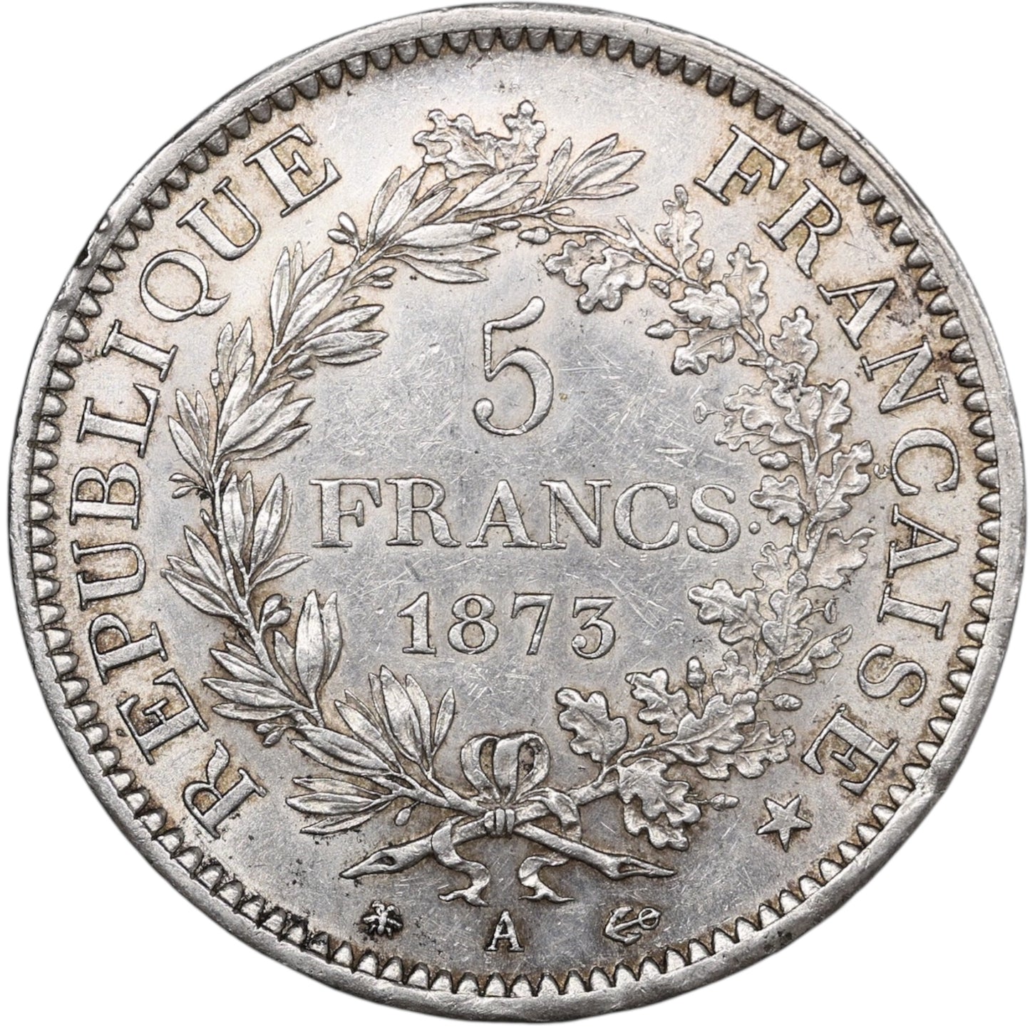 Troisième République (1871-1840) 5 Francs Argent 1873 A Paris Hercule 25.00 gr