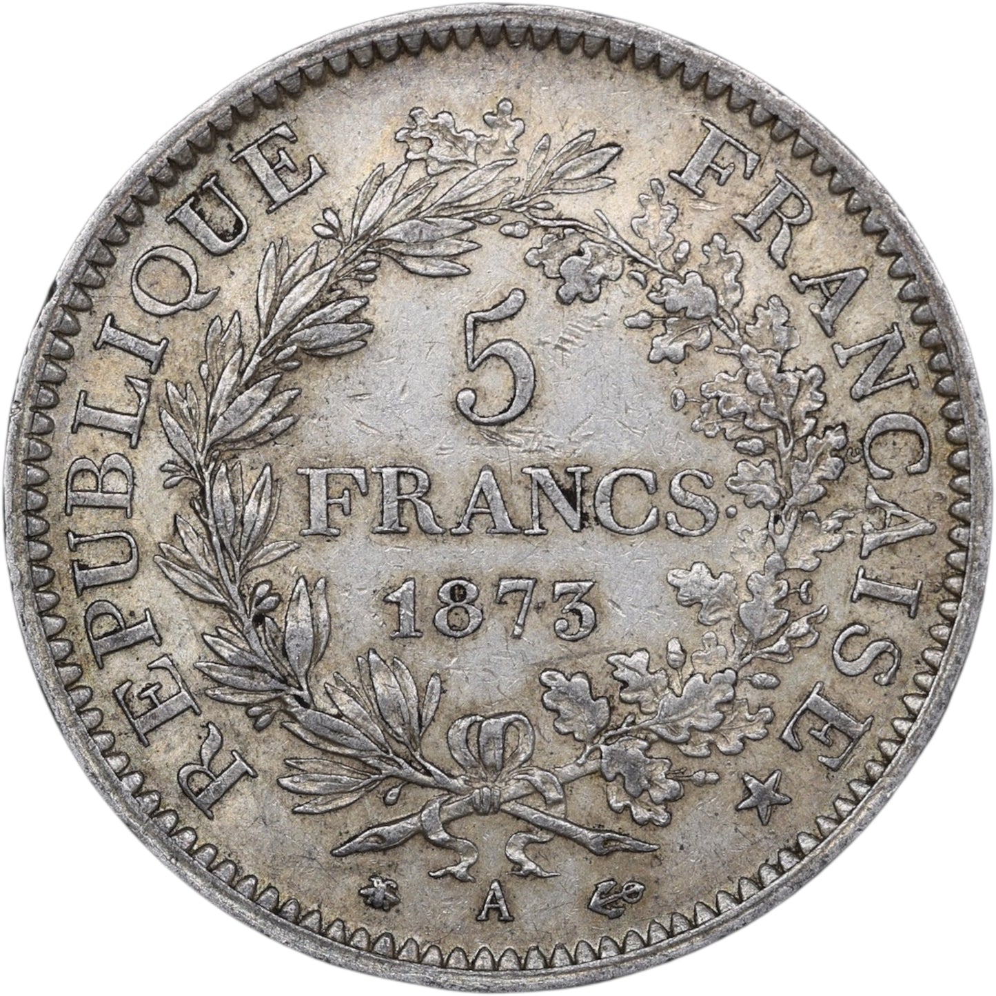 Troisième République (1871-1840) 5 Francs Argent 1873 A Paris Hercule 24.91 gr