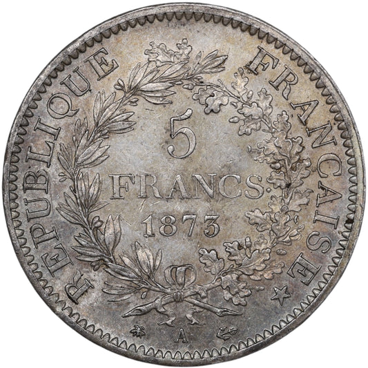 Troisième République (1871-1840) 5 Francs Argent 1873 A Paris Hercule 25.09 gr