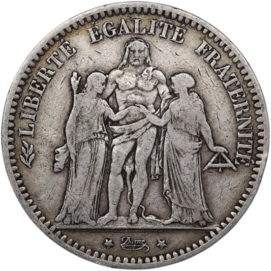 Troisième République (1871-1840) 5 Francs Argent 1873 K Bordeaux Hercule 24.80 gr