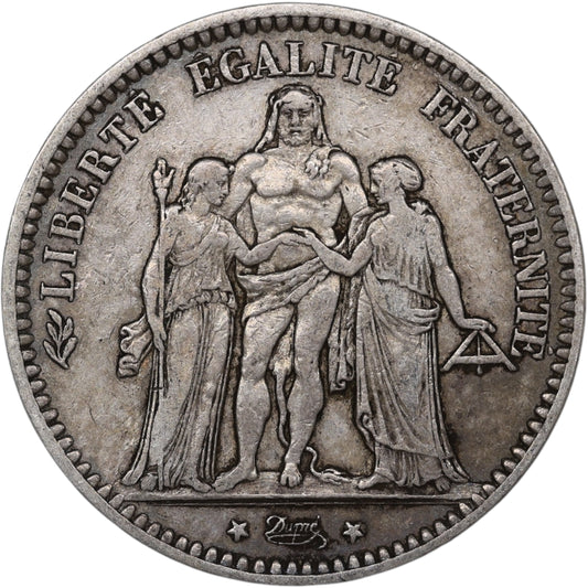 Troisième République (1871-1840) 5 Francs Argent 1873 K Bordeaux Hercule 24.79 gr