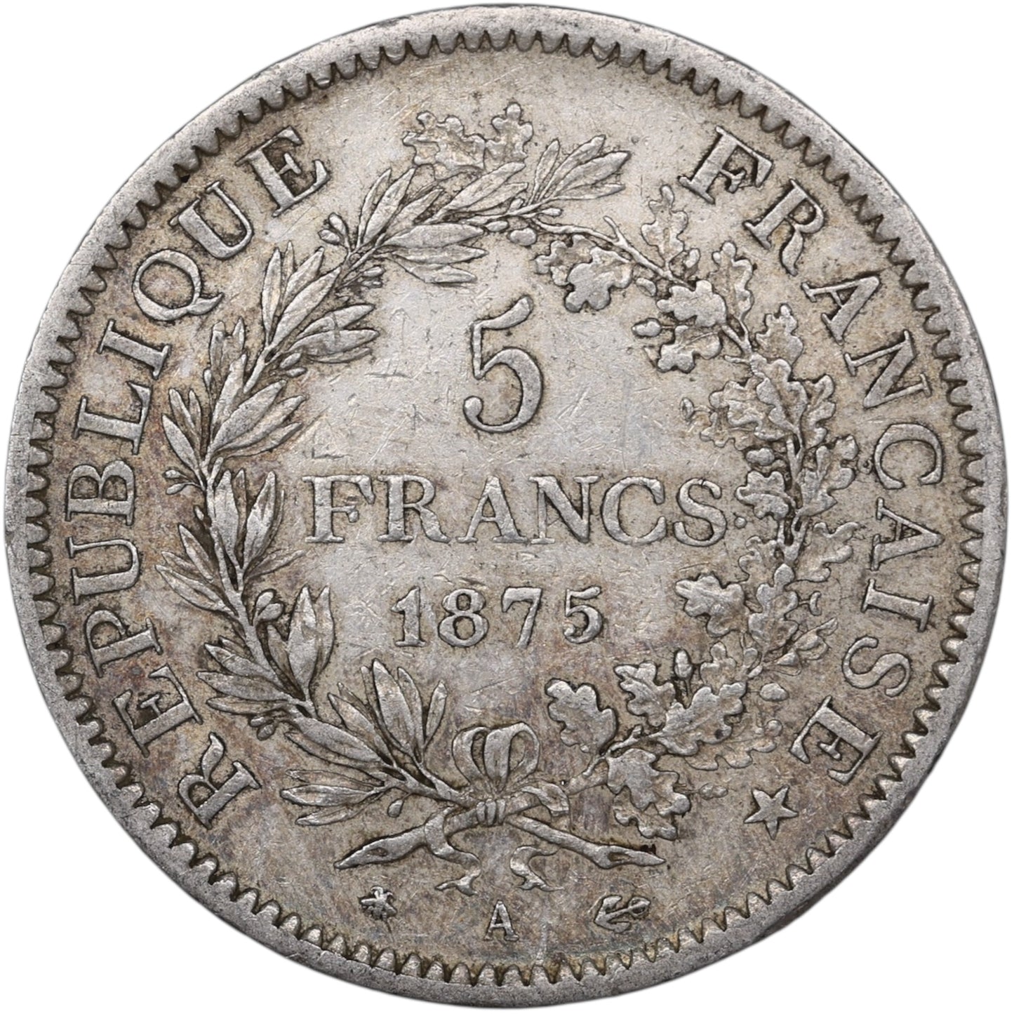 Troisième République (1871-1840) 5 Francs Argent 1875 A Paris Hercule 25.00 gr