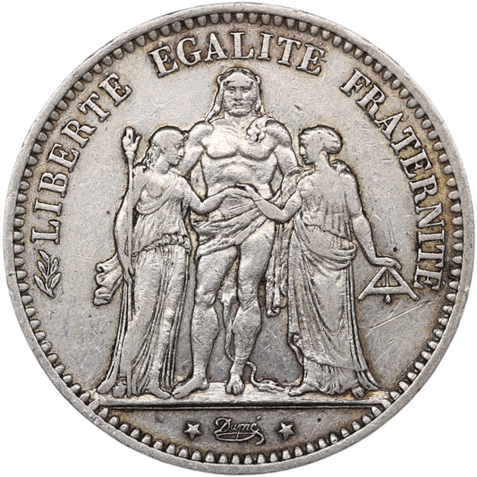Troisième République (1871-1840) 5 Francs Argent 1875 A Paris Hercule 25.00 gr