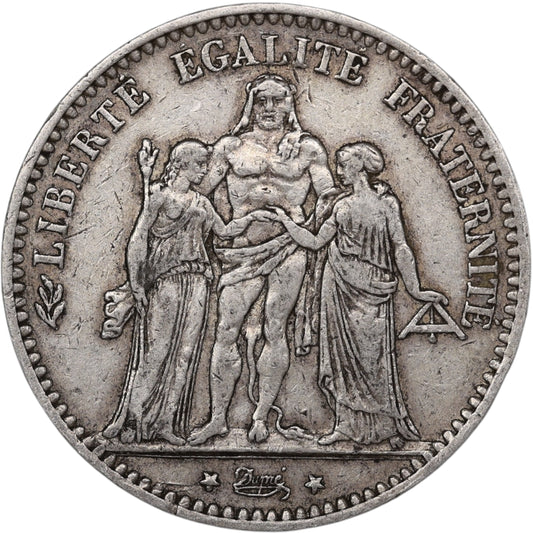 Troisième République (1871-1840) 5 Francs Argent 1875 A Paris Hercule 24.89 gr
