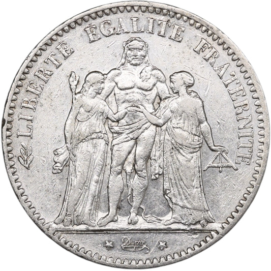 Troisième République (1871-1840) 5 Francs Argent 1876 A Paris Hercule 24.89 gr