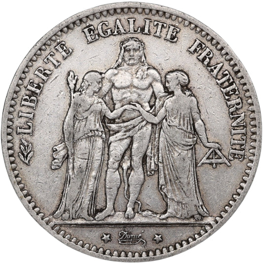 Troisième République (1871-1840) 5 Francs Argent 1876 A Paris Hercule 24.81 gr