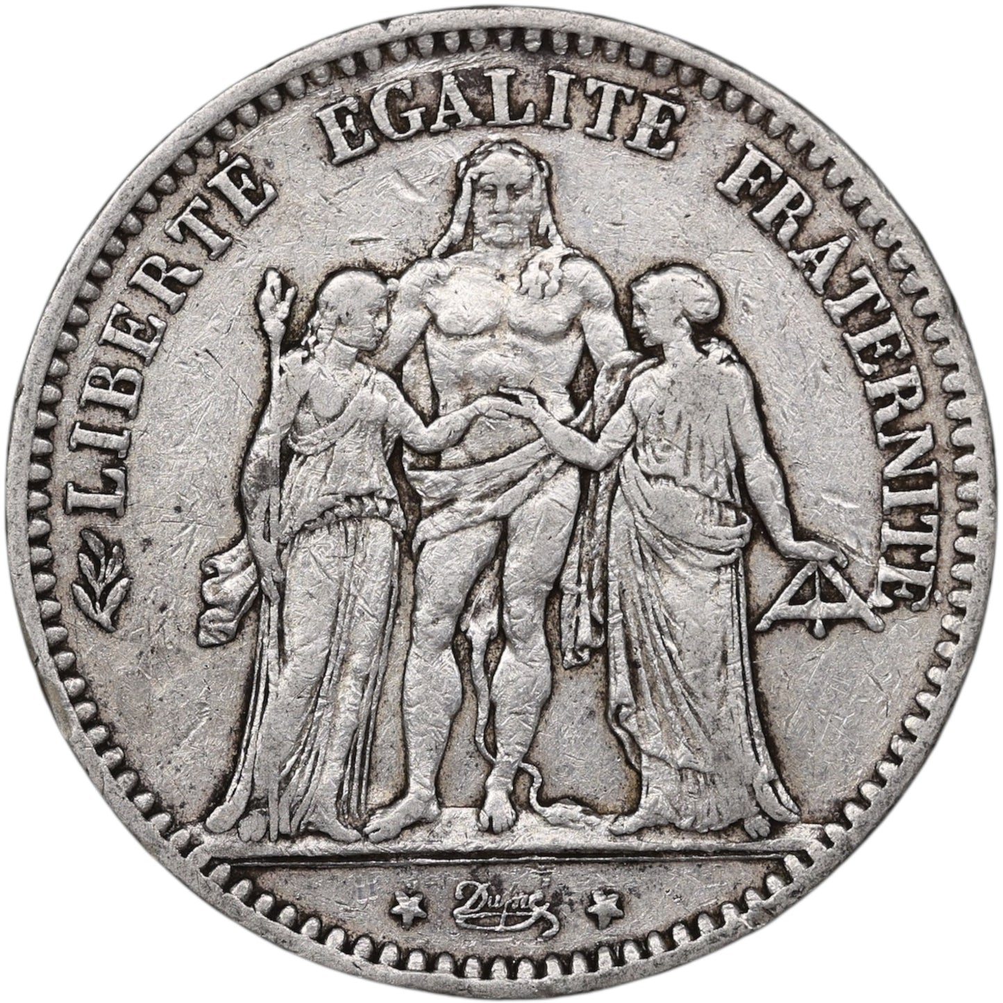 Troisième République (1871-1840) 5 Francs Argent 1876 K Bordeaux Hercule 24.99 gr