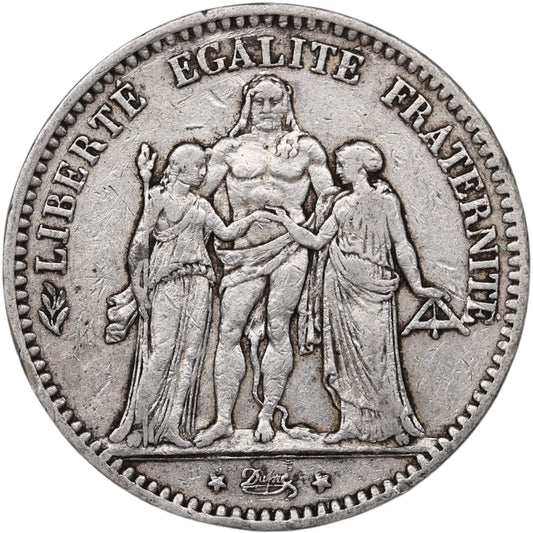Troisième République (1871-1840) 5 Francs Argent 1876 K Bordeaux Hercule 24.99 gr