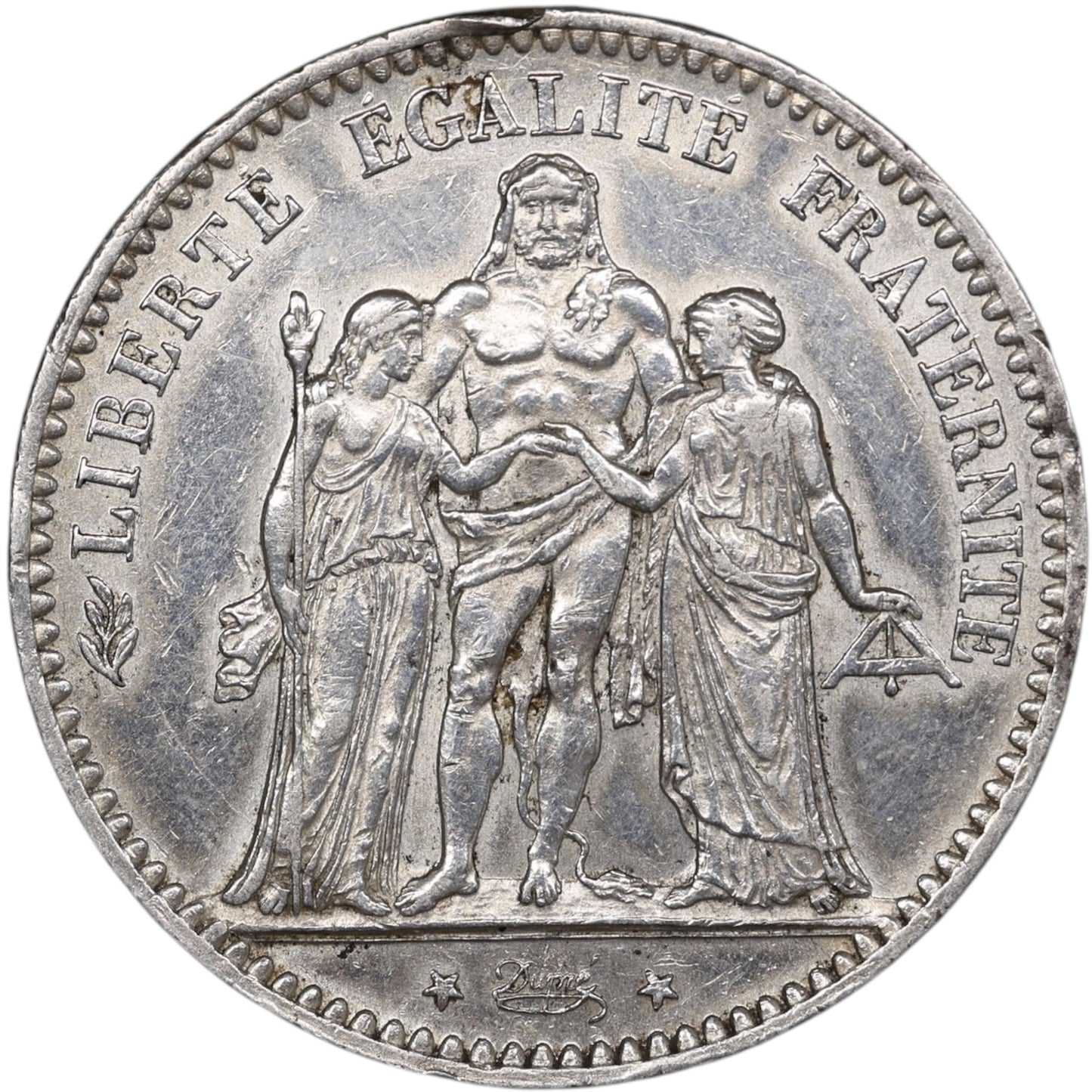 Troisième République (1871-1840) 5 Francs Argent 1876 K Bordeaux Hercule 25.00 gr